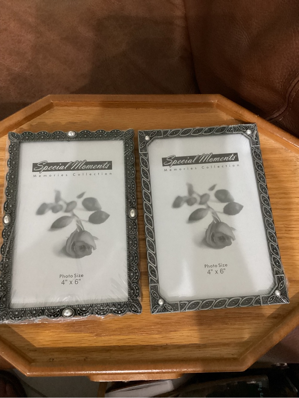 Special Moments Silver Decorative Embossed Photo Frames with Pearls - Set of 2